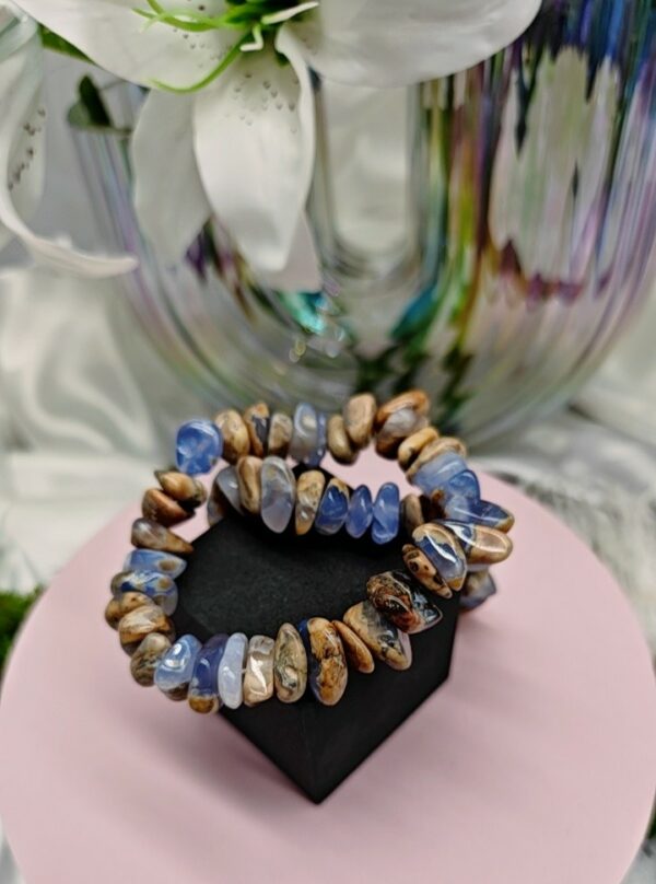 Bracelet Calcedoine ( Agate blue Lace )