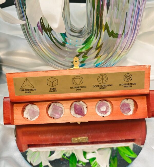 Coffret 5 Solides de Platon Améthyste