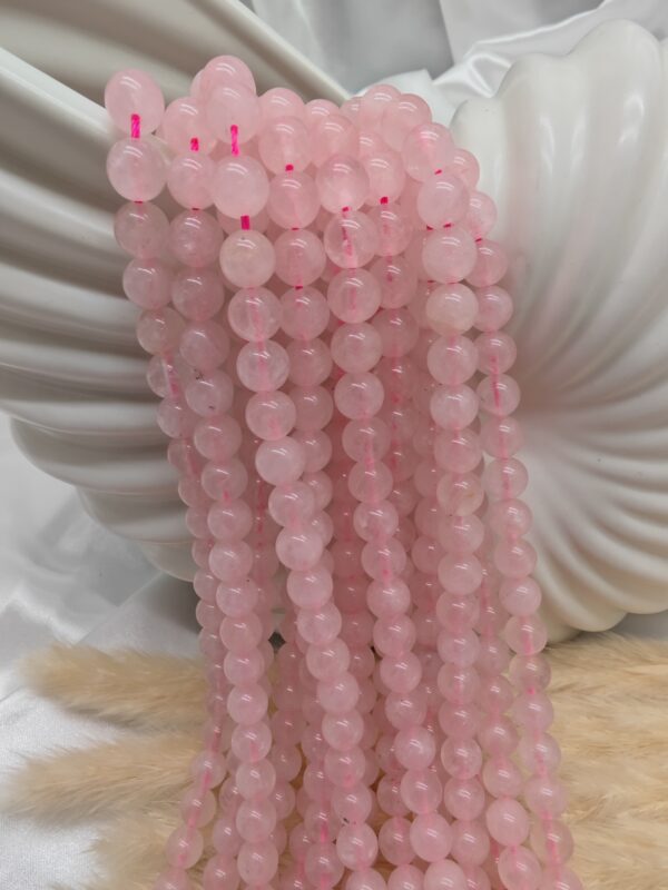 Perle Quartz Rose NON Teinté 8mm