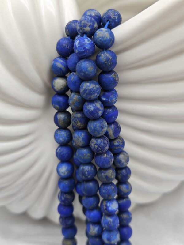 Perles en Lapis Lazuli Mat 8mm
