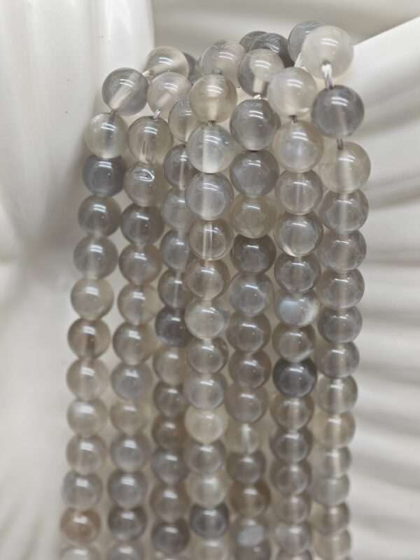 Perle Pierre de Lune Grise 6mm