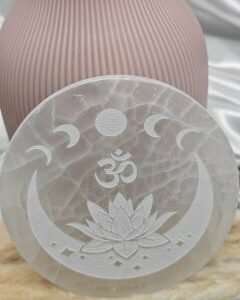 Lotus Gravé Gypse Fibreux Sélénite