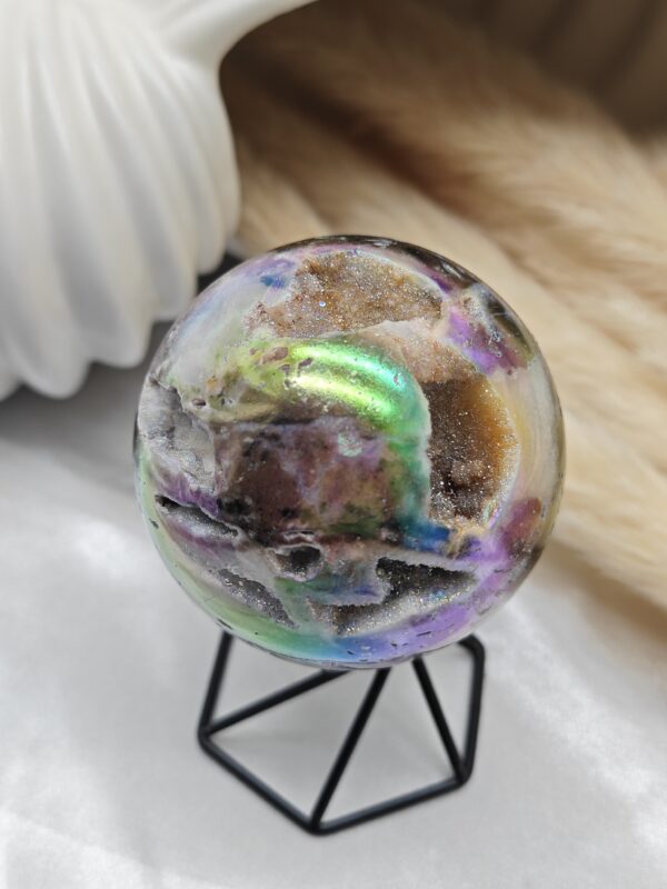 Sphère Aura Sphalérite ( Blende ) avec druse – Image 2