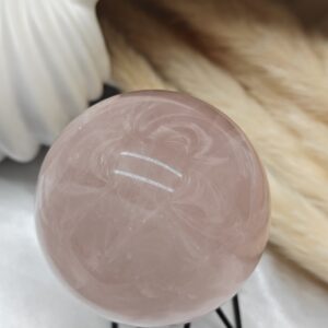 Sphère Astérisme Quartz Rose Étoilé