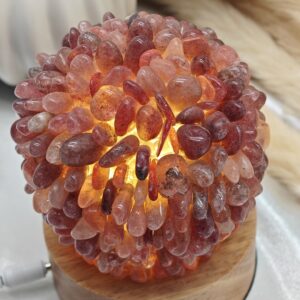 Lampe Led Lepidocrosite Quartz fraise