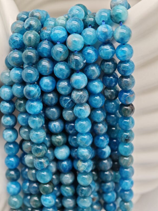 Perle Apatite bleu 8mm