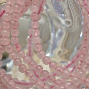 Bracelet Quartz Rose NON Teinté 4mm