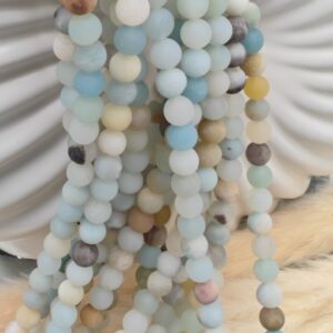Perle Amazonite Mat 6mm