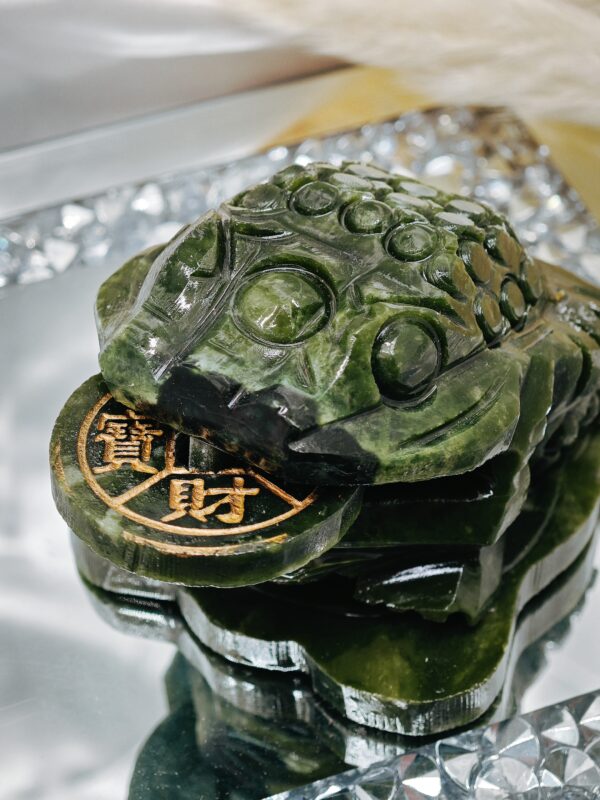 Jade vert Grenouille de la fortune
