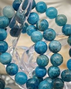 Bracelet Apatite bleu 10mm