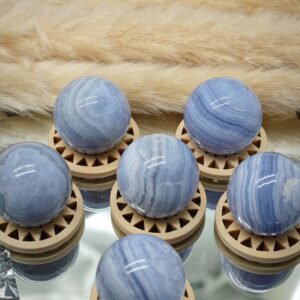 Sphère Calcédoine Agate Blue Lace